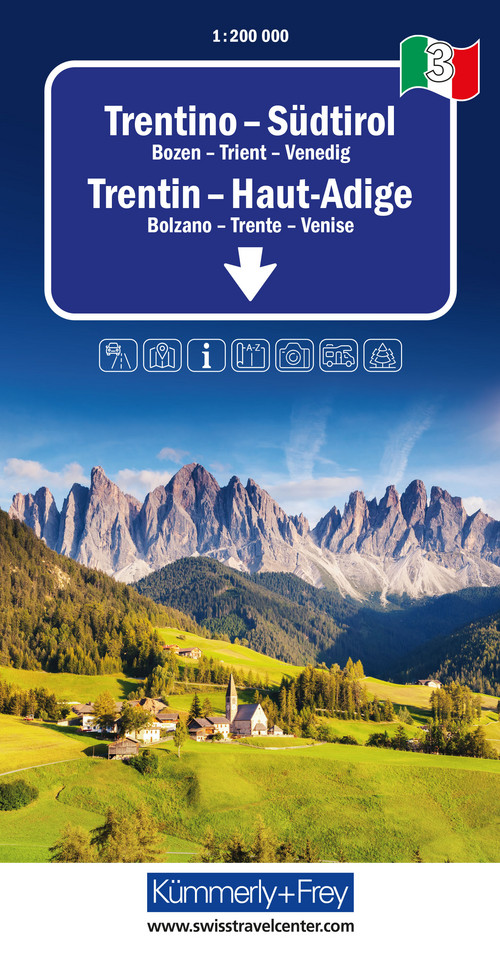 Italien, Trentino - Südtirol, Nr. 03, Regionalstrassenkarte 1:200'000