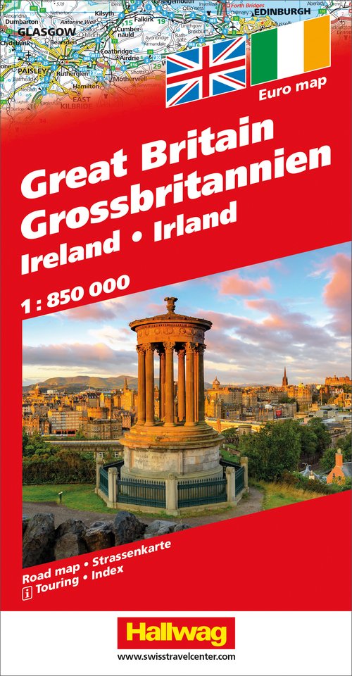 Grande-Bretagne - Irlande, carte routière 1:850'000