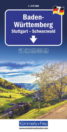 Allemagne, Bade-Wurtemberg, No. 07, Carte régionales 1:275'000