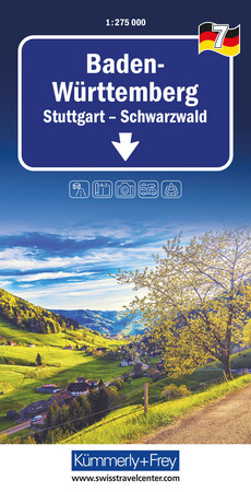 Deutschland, Baden-Württemberg, Nr. 07, Regionalstrassenkarte 1:275'000