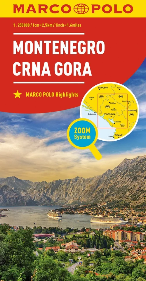 MARCO POLO Länderkarte Montenegro 1:250.000 MARCO POLO Länderkarte Montenegro 1:250.000