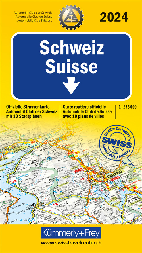 Schweiz 2024, Strassenkarte ACS 1:275'000