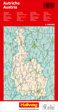 Autriche Carte routière 1:500 000 Autriche Carte routière 1:500 000