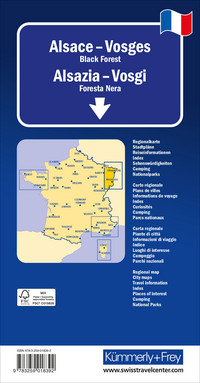 Frankreich, Elsass - Vogesen, Strassenkarte 1:200'000
