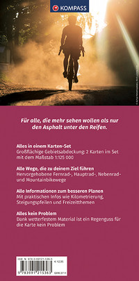 KOMPASS Großraum-Radtourenkarte 3711, Baden-Württemberg Süd, Schwarzwald, Bodensee, Schwäbische Alb, Allgäu 1:125000