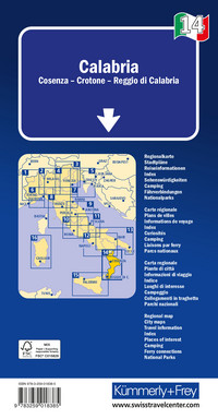 Italien, Kalabrien, Nr. 14, Strassenkarte 1:200'000 Italien, Kalabrien, Nr. 14, Strassenkarte 1:200'000