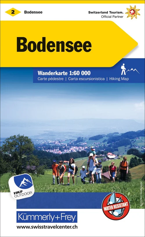 Schweiz, Bodensee, Nr. 02, Wanderkarte 1:60'000 Schweiz, Bodensee, Nr. 02, Wanderkarte 1:60'000