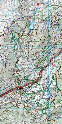Switzerland, Oberwallis, Nr. 16, cycling map 1:60'000