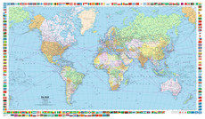 World political map poster 1:50 Mio.