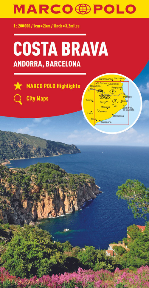 MARCO POLO Regionalkarte Spanien: Costa Brava, Andorra, Perpignan, Barcelona