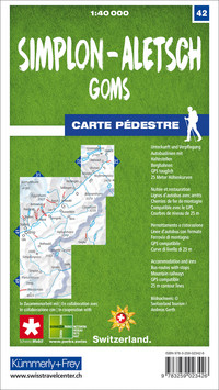 Schweiz, Simplon, Aletsch, Goms, Nr. 42, Wanderkarte 1:40'000