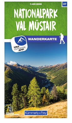 Schweiz, Nationalpark Val Müstair, Nr. 37, Wanderkarte 1:40'000