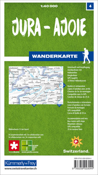 Switzerland, Jura - Ajoie, No. 4, Hiking Map 1:40,000 Switzerland, Jura - Ajoie, No. 4, Hiking Map 1:40,000