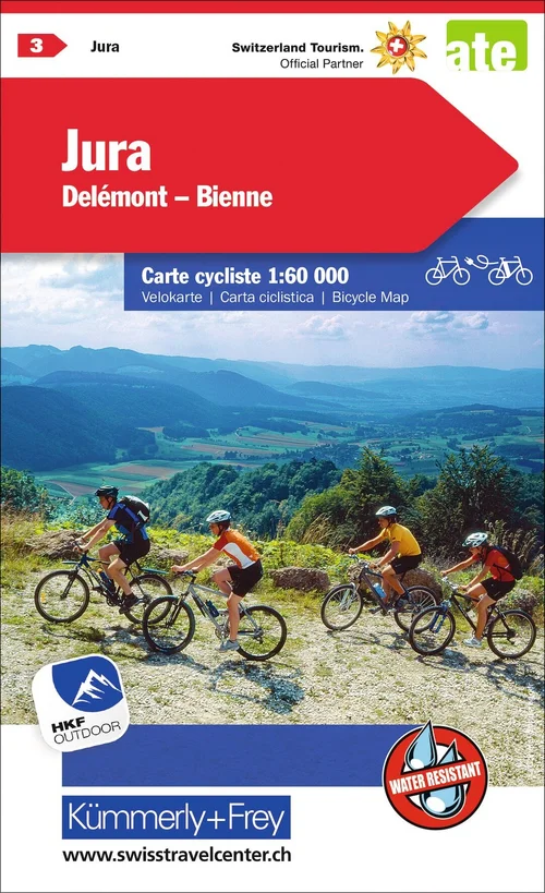 Suisse, Jura, Delémont, Bienne, No. 3, carte cycliste 1:60'000 Suisse, Jura, Delémont, Bienne, No. 3, carte cycliste 1:60'000