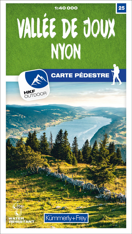Suisse, Vallée de Joux, Nyon, No 25, carte de randonnée 1:40'000