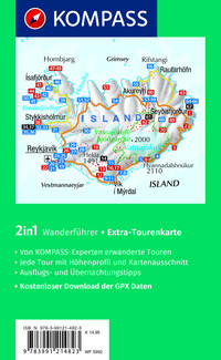 KOMPASS Wanderführer 5992 Island, 70 Touren