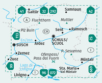 KOMPASS Wanderkarte 98 Unterengadin, Nationalpark / Bassa Engadina, Parco Nazionale 1:40.000