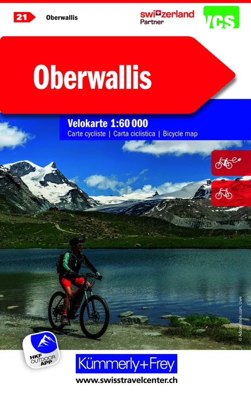 Switzerland, Oberwallis, Nr. 16, cycling map 1:60'000