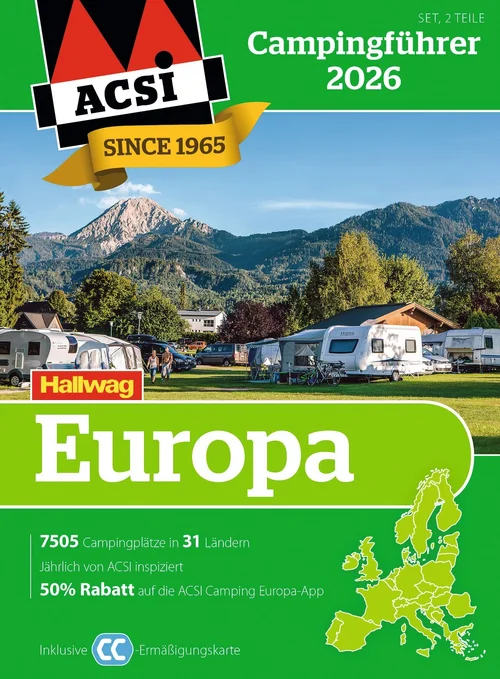 Europe 2026, Camping Guide ACSI Europe 2026, Camping Guide ACSI
