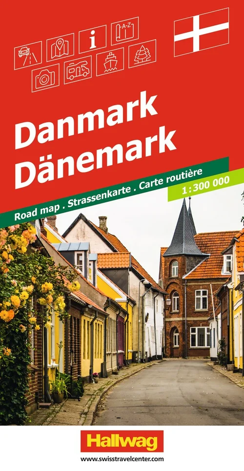Denmark, road map 1:300'000 Denmark, road map 1:300'000