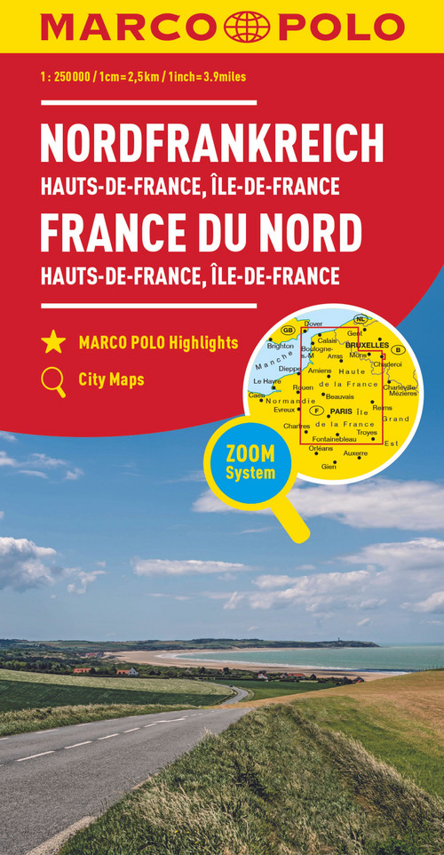 MARCO POLO Regionalkarte Frankreich: Hauts-de-France, Île-de-France 1:250 000