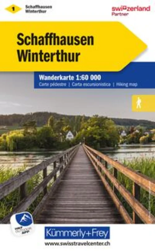 Schweiz, Schaffhausen - Winterthur, Nr. 01, Wanderkarte 1:60'000
