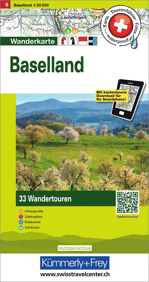 Schweiz, Baselland, Nr. 09, Wandertourenkarte 1:50'000 Schweiz, Baselland, Nr. 09, Wandertourenkarte 1:50'000