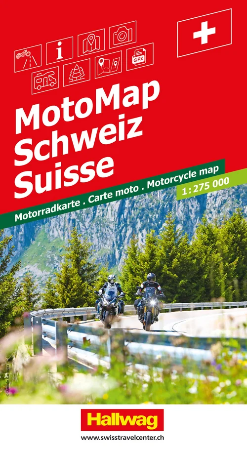 Schweiz MotoMap 1:275 000