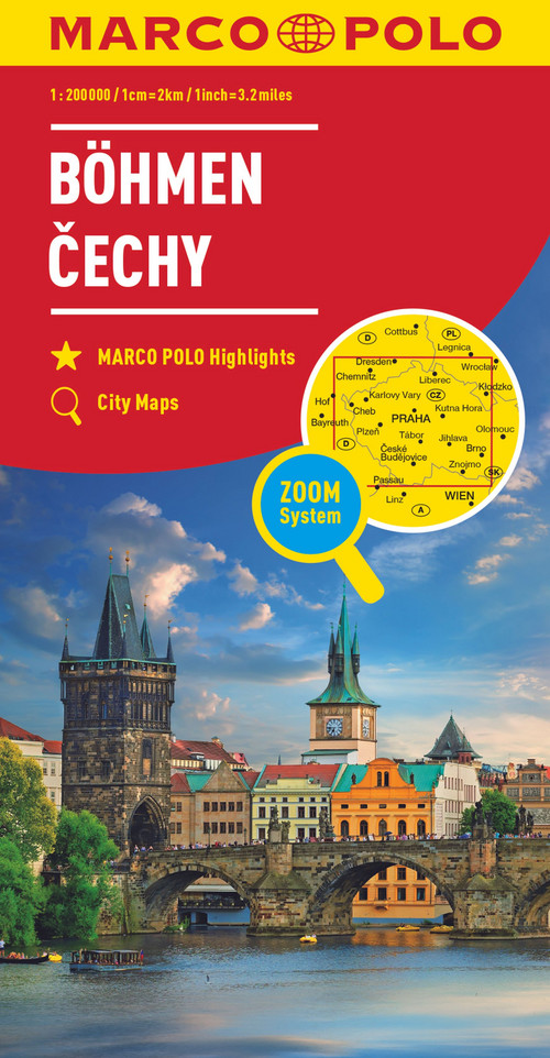 MARCO POLO Karte Tschechien Blatt 1 Westböhmen, Mittelböhmen 1:200 000