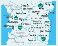 KOMPASS Wanderkarten-Set 2498 Sardinien Mitte / Sardegna Centrale (4 Karten) 1:50.000