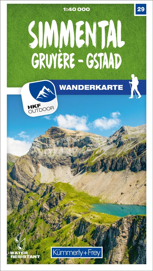 Schweiz, Simmental, Gruyère, Gstaad; Nr. 29, Wanderkarte 1:40'000