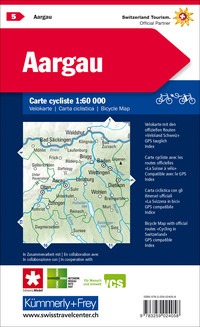 Schweiz, Aargau, Nr. 5, Velokarte 1:60'000