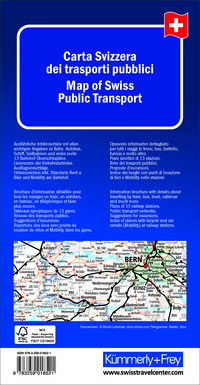 Suisse, carte des transports publics, 1:275'000