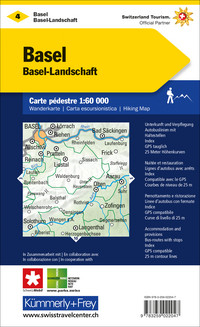 Schweiz, Basel-Aarau, Basel-Landschaft, Nr. 04, Wanderkarte 1:60'000 Schweiz, Basel-Aarau, Basel-Landschaft, Nr. 04, Wanderkarte 1:60'000
