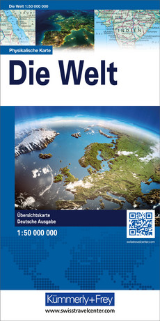 Welt physikalisch 1:50 000 000