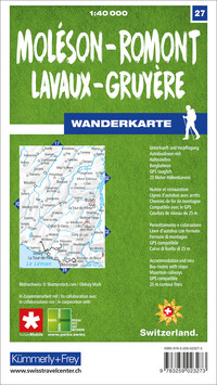 Schweiz, Moléson, Romont, Nr. 27, Wanderkarte 1:40'000