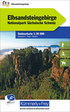 Germany, Elbe Sandstone Mountains, Nr. 18, Outdoor map 1:35'000