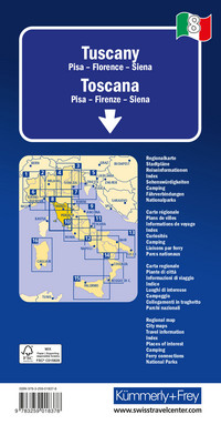 Italy, Tuscany, Nr. 8, Road map 1:200,000