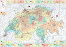 Switzerland, political map 1:275'000