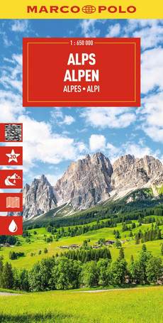 MARCO POLO Reisekarte Alpen 1:650.000