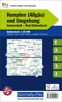 Germany, Kempten (Allgäu) and Surroundings, Nr. 46, Outdoor map 1:35'000 Germany, Kempten (Allgäu) and Surroundings, Nr. 46, Outdoor map 1:35'000