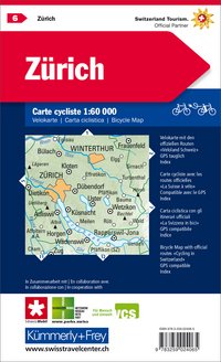 Switzerland, Zurich, No. 6, Bicycle map 1:60,000