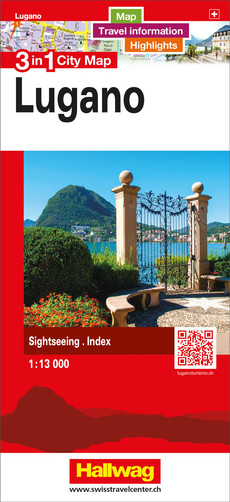 Schweiz, Lugano, 3 in 1 City Map 1:13'000