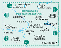 KOMPASS Wanderkarte 2459 Arezzo, Casentino, Parco Nazionale delle Foreste Casentinesi, Monte Falterona, Campigna