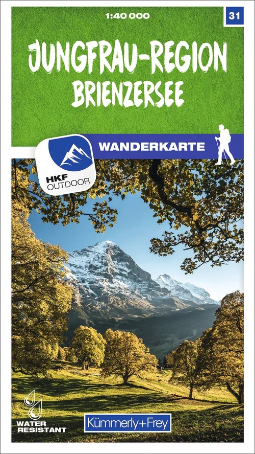 Suisse, région de la Jungfrau, lac de Brienz No. 31, carte pédestre 1:40'000 Suisse, région de la Jungfrau, lac de Brienz No. 31, carte pédestre 1:40'000