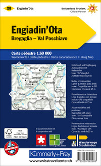 Suisse, Haute-Engadine, No. 28, carte pédestre 1:60'000 Suisse, Haute-Engadine, No. 28, carte pédestre 1:60'000
