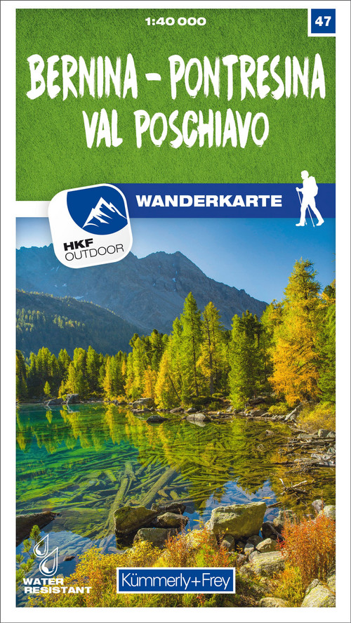 Switzerland, Bernina, Pontresina, Val Poschiavo, No. 47, hiking map 1:40'000