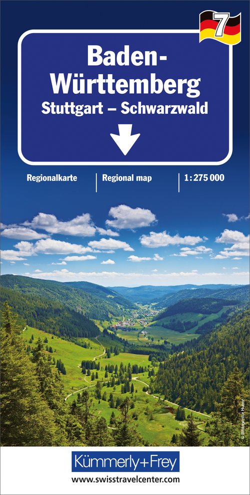 Deutschland, Baden-Württemberg, Nr. 07, Regionalstrassenkarte 1:275'000