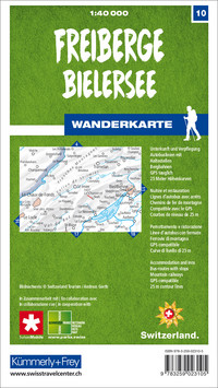 Schweiz, Franches-Montagnes - Lac de Bienne, Nr. 10, Wandertourenkarte 1:40'000 Schweiz, Franches-Montagnes - Lac de Bienne, Nr. 10, Wandertourenkarte 1:40'000