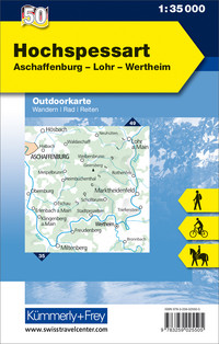 Germany, High Spessart, Nr. 50, Outdoor map 1:35'000